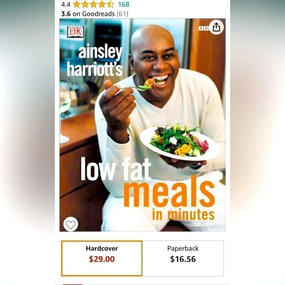 *Final Price* Low-Fat Meals in Minutes - Chef Harriott - GUC Hardcover Book